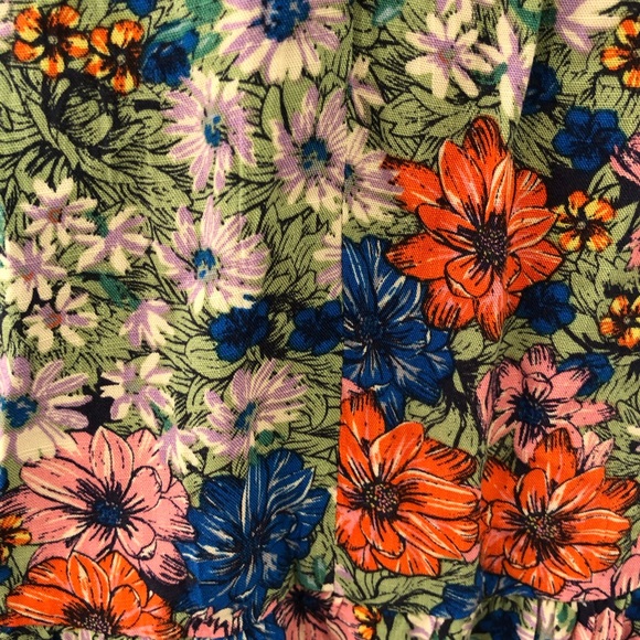 Wild Fable Womens Dress Floral XS Green/Orange - Picture 10 of 12